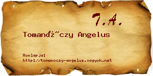 Tomanóczy Angelus névjegykártya